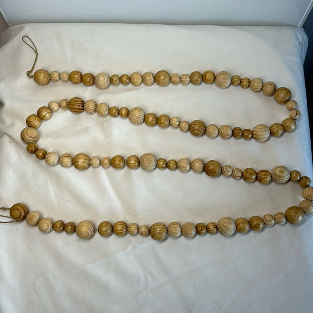Wood Beads Christmas Garland